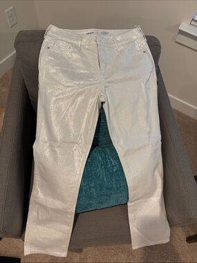 Women’s Shimmery Silver Jeans